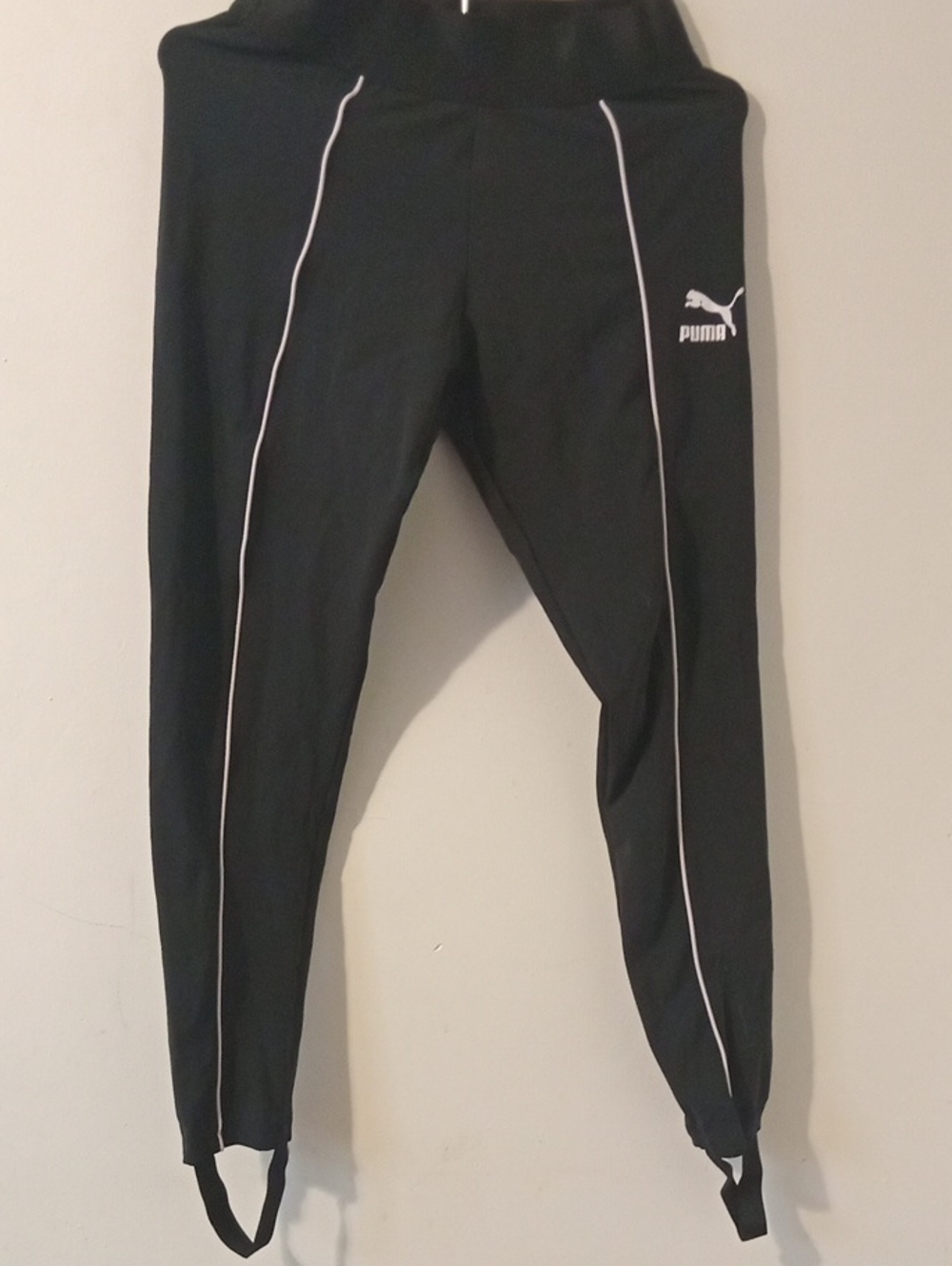 Puma Black Joggers with White Piping